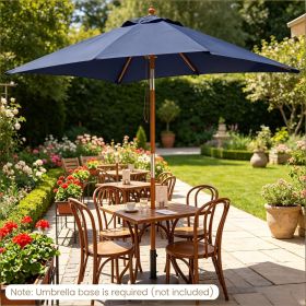 Outdoor Rectangular Patio Umbrella 7 Feet with 3 Adjustable Heights for Garden Poolside Balcony Sunshade Protection