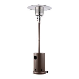Patio Heater for Outdoor Use, 50000BTU Propane Heater Tall Hammered With Round Table Design, Metal Burner and Wheels